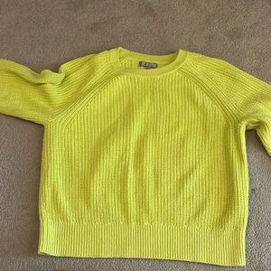 J Crew cotton sweater in chartreuse